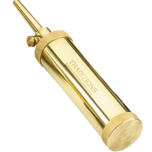 Traditions Muzzleloader Deluxe Tubular Brass Flask with Valve - 2 oz
